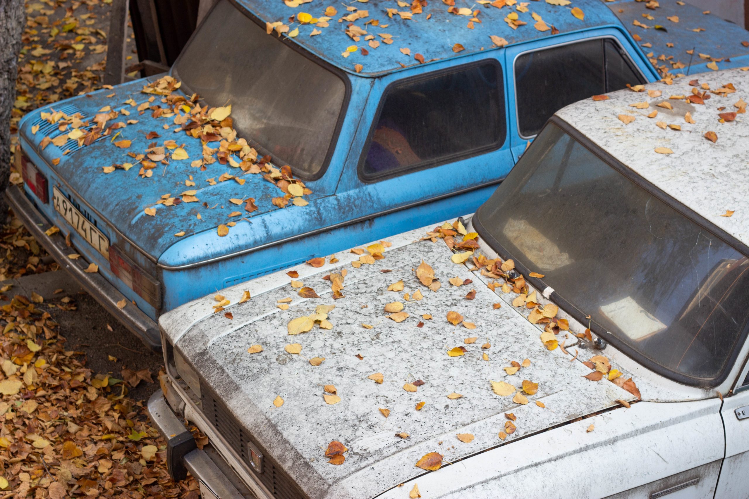 Soviet cars scrap car collection and car recycling.
